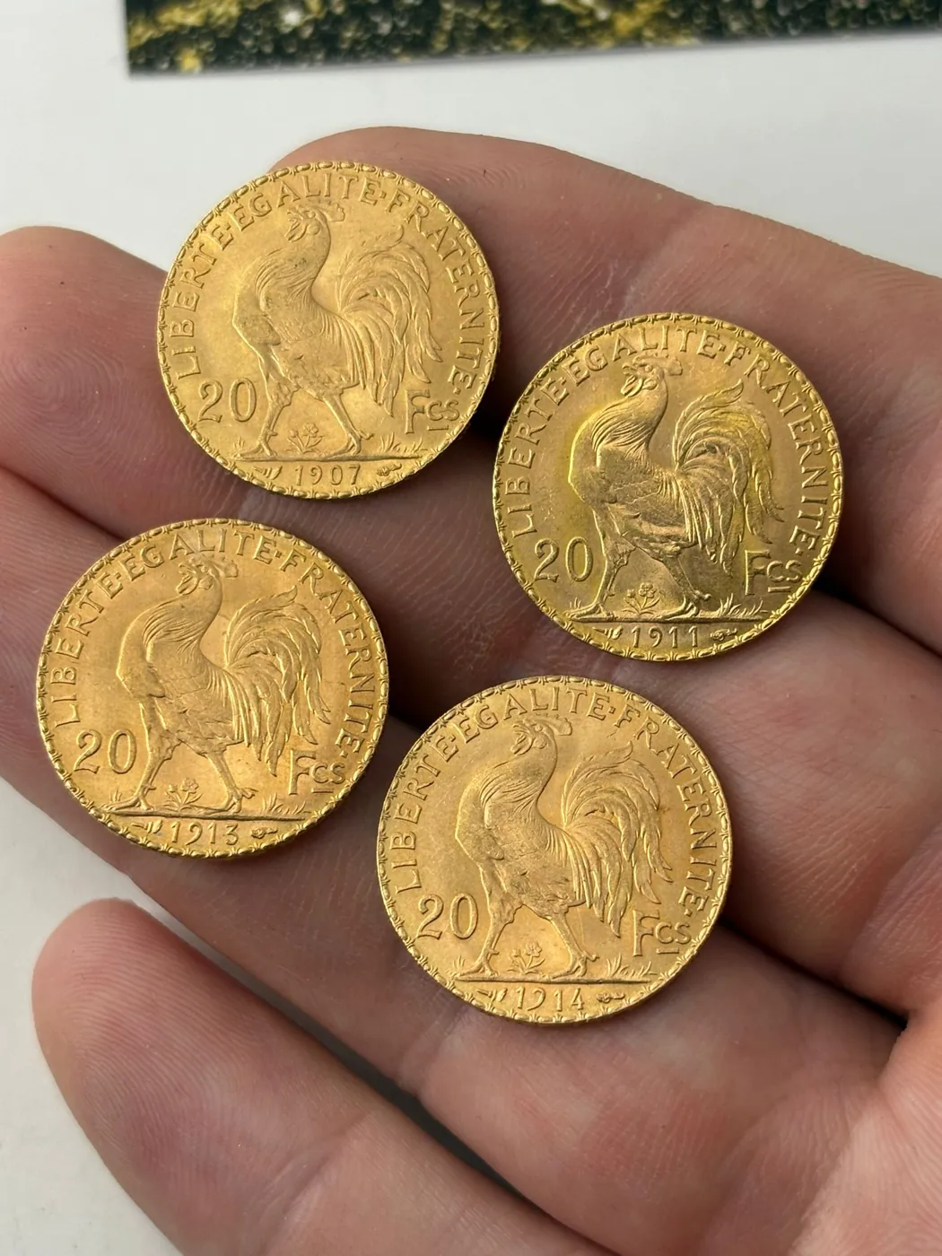 Pièces d'or 20 francs Coq